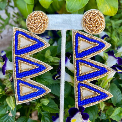 Greek Beaded Earrings- Delta Delta Delta