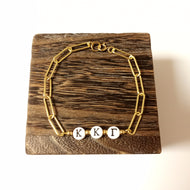 Oval Paperclip Bracelet- Kappa Kappa Gamma