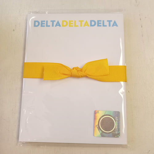 Bright Mini Notepad- Delta Delta Delta