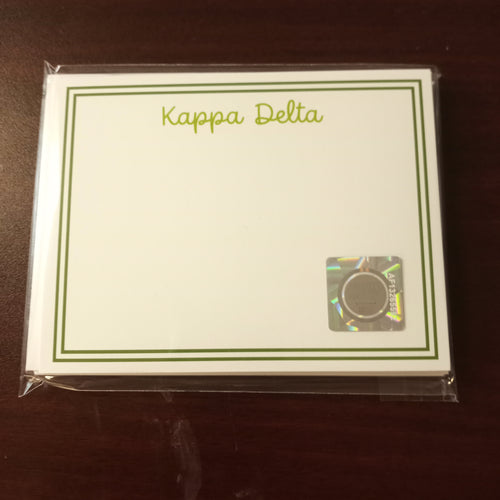 Script Flat Notecards- Kappa Delta