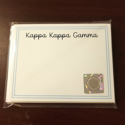 Script Flat Notecards- Kappa Kappa Gamma