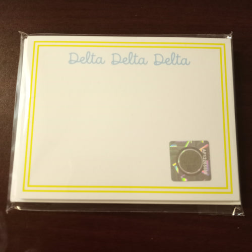 Script Flat Notecards- Delta Delta Delta