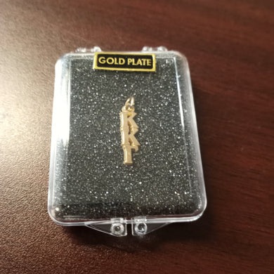 Gold Plate Vertical Letter Drop - Kappa Kappa Gamma