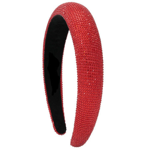 Youth Rhinestone Headband- Red Confetti