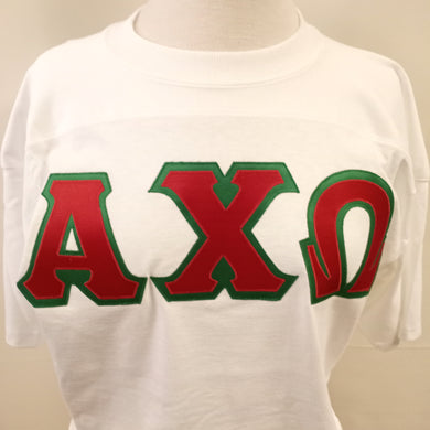 Stitch Jersey Shirt- Alpha Chi Omega