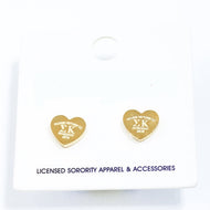 Sorority Heart Studs- Sigma Kappa