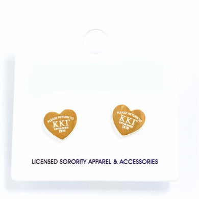 Sorority Heart Studs- Kappa Kappa Gamma
