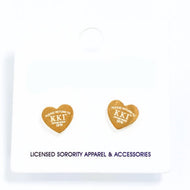 Sorority Heart Studs- Kappa Kappa Gamma