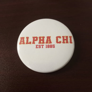 Varsity Greek Button- Alpha Chi Omega