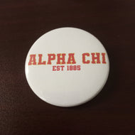 Varsity Greek Button- Alpha Chi Omega