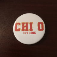 Varsity Greek Button- Chi Omega