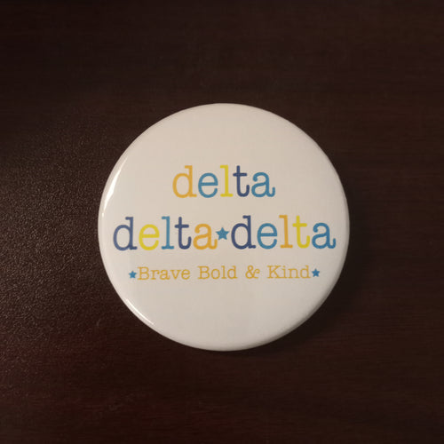 Greek Motto Button- Delta Delta Delta