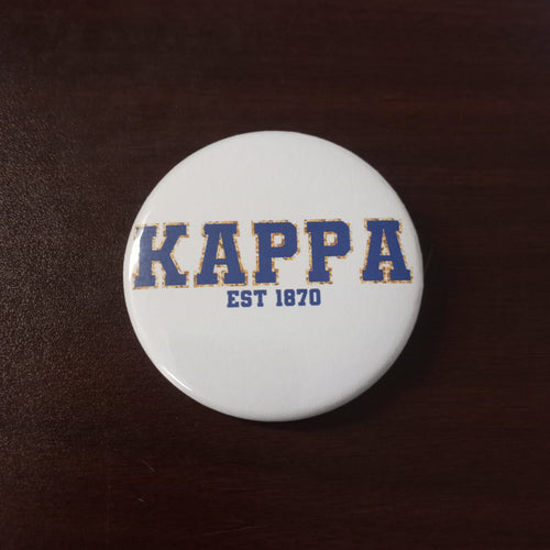 Varsity Greek Button- Kappa Kappa Gamma