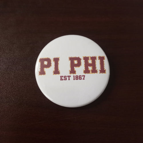 Varsity Greek Button- Pi Beta Phi