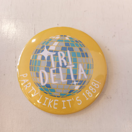 Disco Ball Button- Delta Delta Delta
