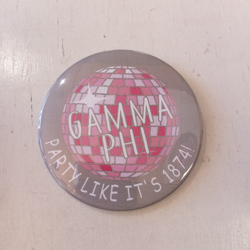 Disco Ball Button- Gamma Phi Beta