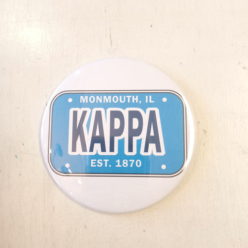 License Plate Button- Kappa Kappa Gamma