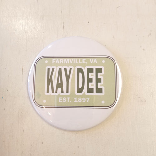 License Plate Button- Kappa Delta