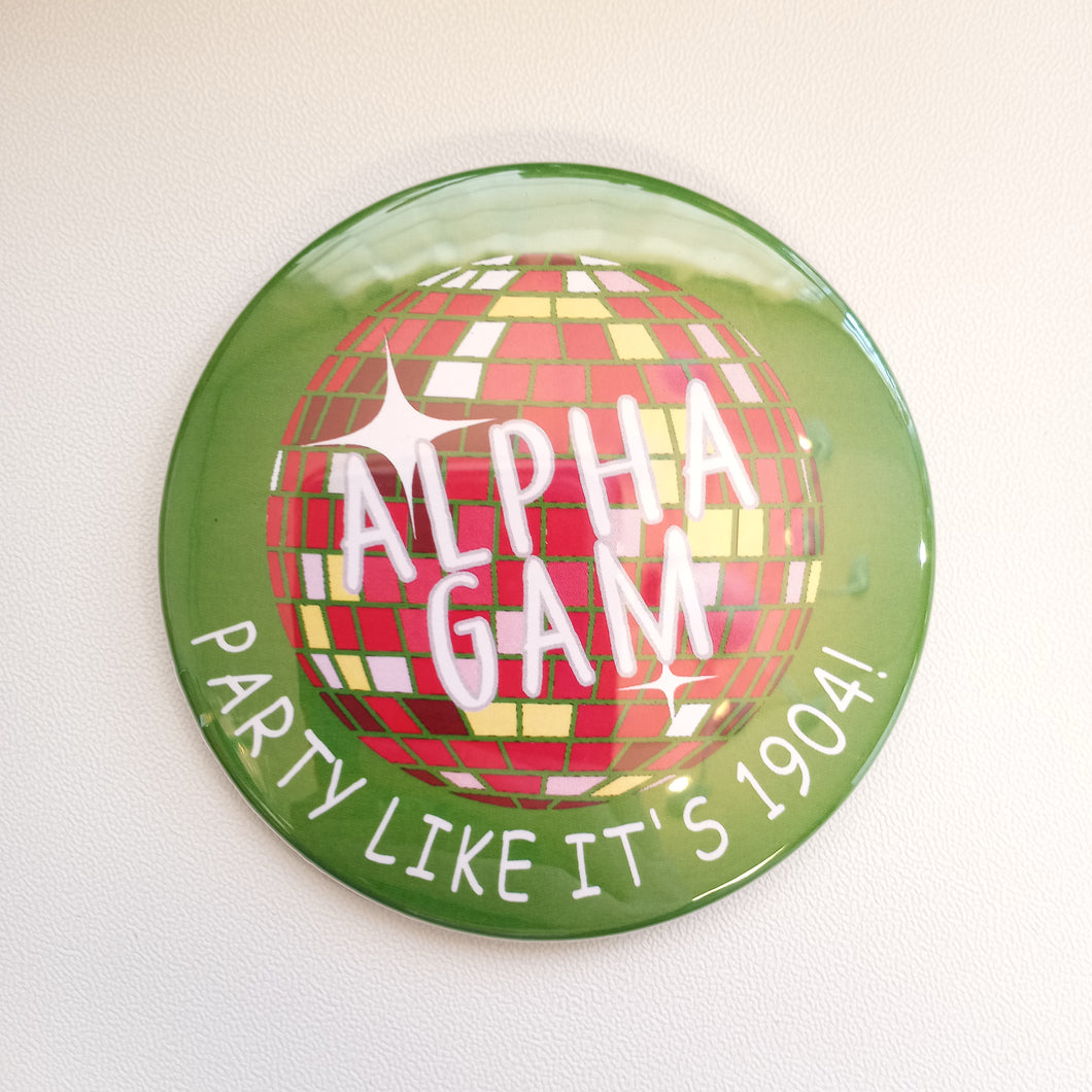 Disco Ball Button- Alpha Gamma Delta