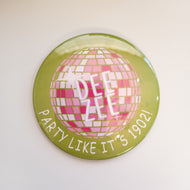Disco Ball Button- Delta Zeta