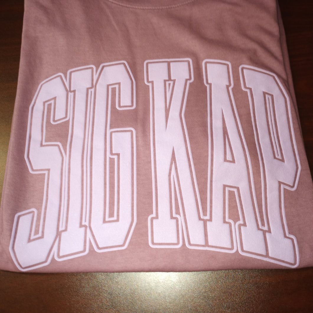 Varsity Arch Puff Tee- Sigma Kappa