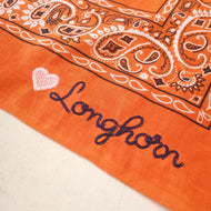 Camp Bandana- Longhorn Embroidered