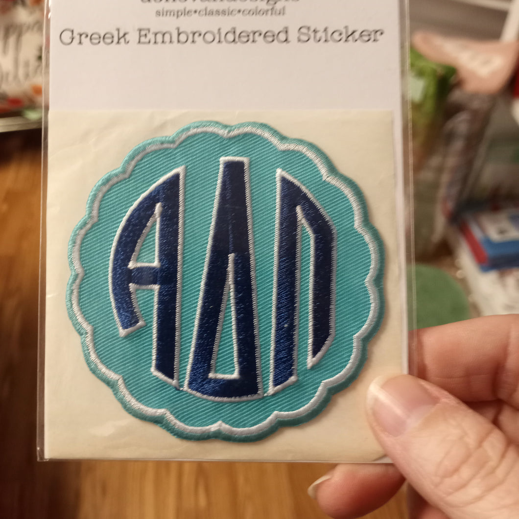 Embroidered Sticker - Alpha Delta Pi