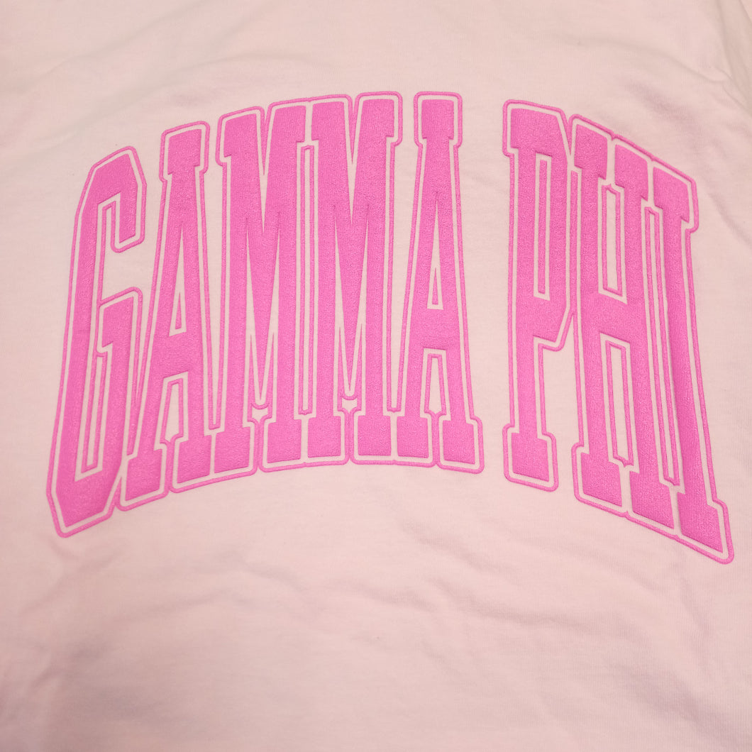 Varsity Arch Puff Tee- Gamma Phi Beta