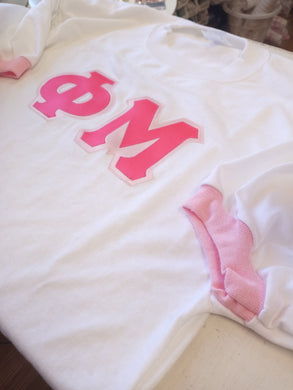 Pink Trim Stitch Jersey Shirt- Phi Mu