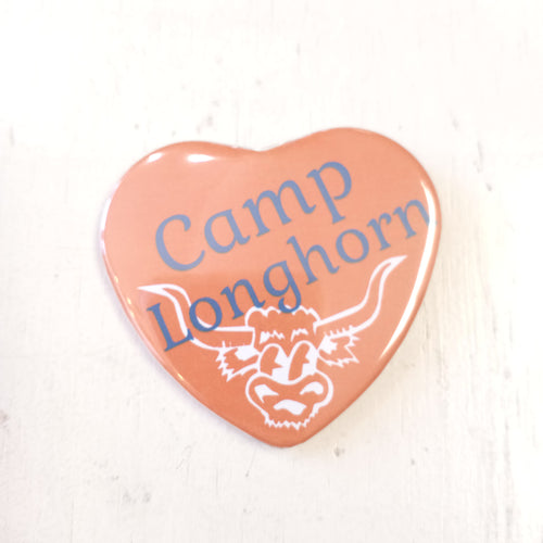 Heart Button- Camp Longhorn