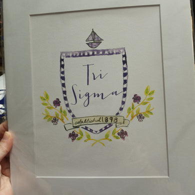Matted Motif Print- Sigma Sigma Sigma