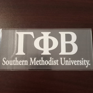 SMU Car Decal - Gamma Phi Beta