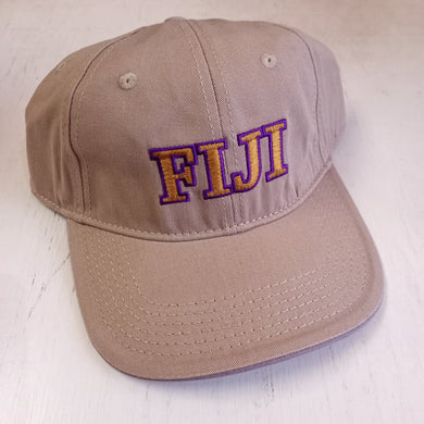 Khaki Embroidered Cap - Fiji