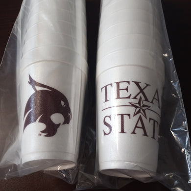 Styrofoam Cups- Texas State