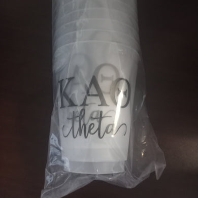 Frost Flex Cups- Kappa Alpha Theta Letters and Names