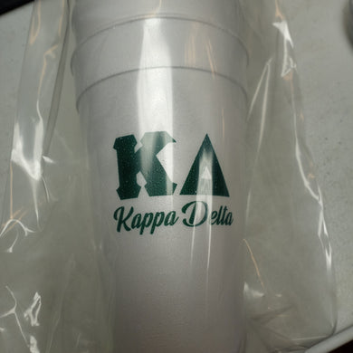 12-pack Styrofoam Cups- Kappa Delta