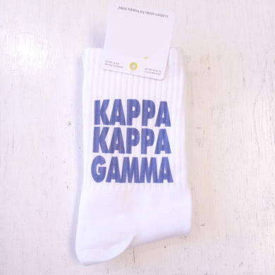 Ribbed Crew Socks- Kappa Kappa Gamma