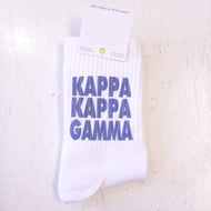 Ribbed Crew Socks- Kappa Kappa Gamma