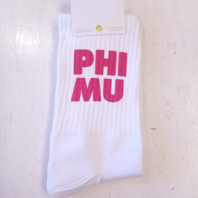 Ribbed Crew Socks- Phi Mu