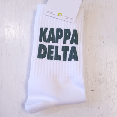 Ribbed Crew Socks- Kappa Delta