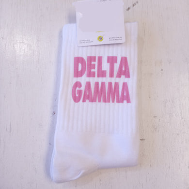 Ribbed Crew Socks- Delta Gamma