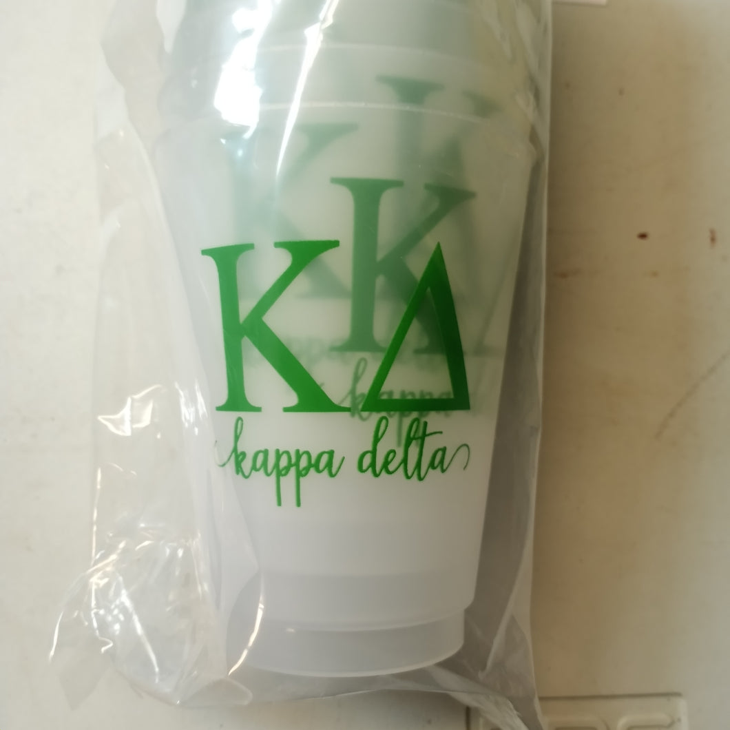 Frost Flex Cups- Kappa Delta Letters and Names