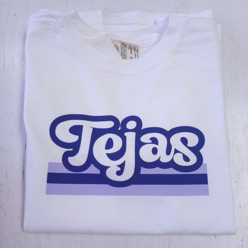 Retro Stripe Camp Tee- Tejas