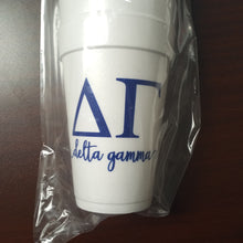 Styrofoam Cups - Letters and Name - Delta Gamma