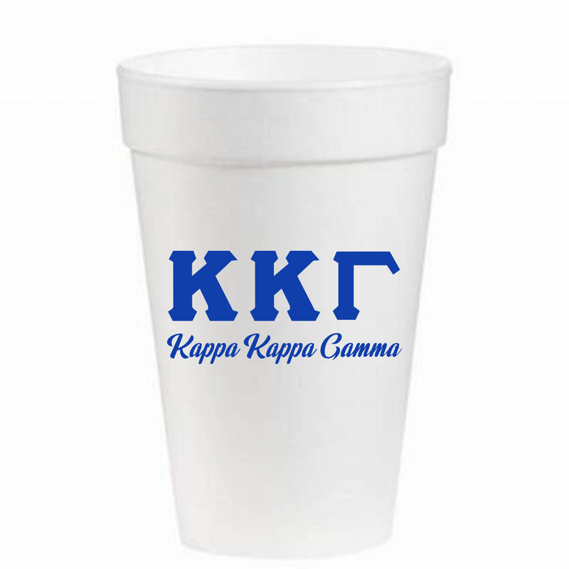 12-pack Styrofoam Cups- Kappa Kappa Gamma