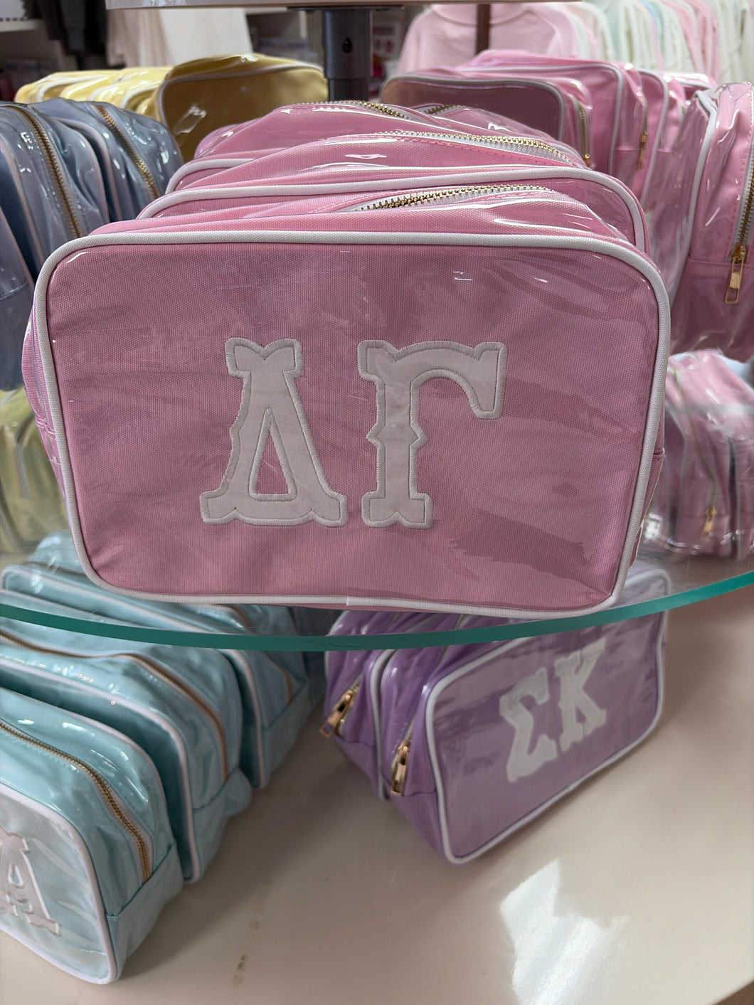 Applique Cosmetic Bag- Delta Gamma