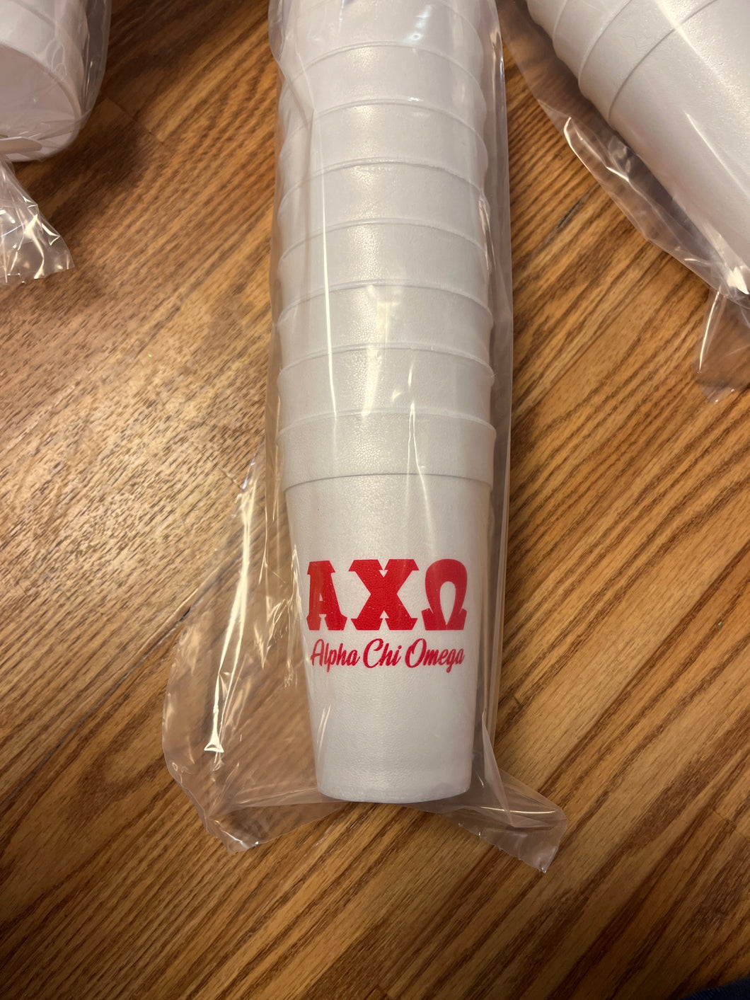 12-pack Styrofoam Cups- Alpha Chi Omega