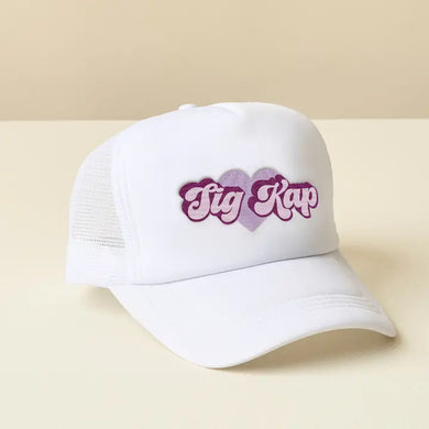 Sorority White Trucker Hat-Sigma Kappa