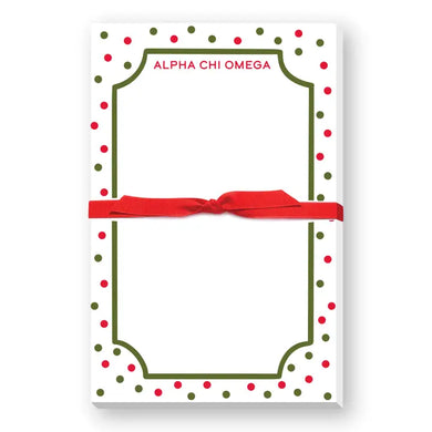 Sorority Greek Large Notepad Polkadot-Alpha Chi Omega