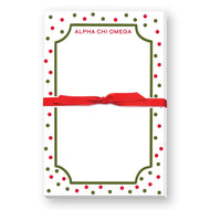 Sorority Greek Large Notepad Polkadot-Alpha Chi Omega